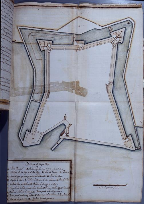 Codex Cadaval plan of the Citadel of Mazagan, 1611 (Torre do Tombo, Lisbon)