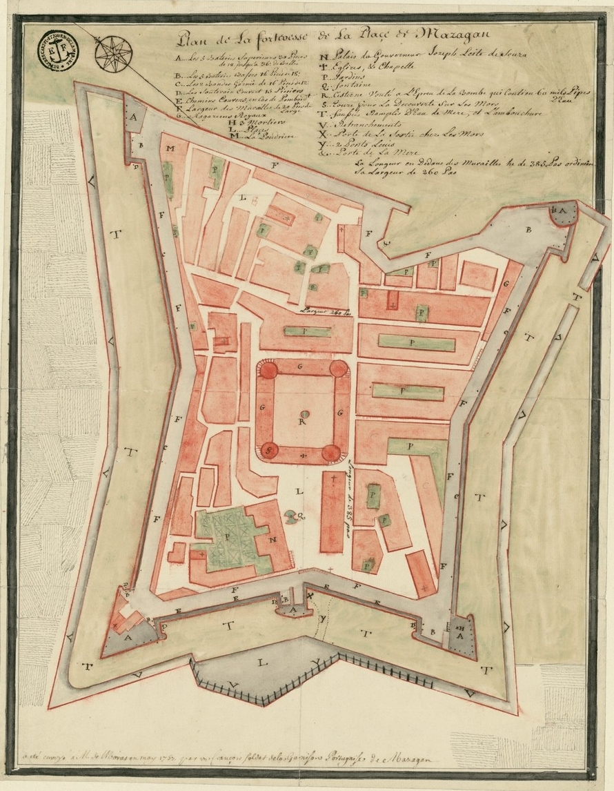 Planta de Mazagão, 1757 — J. Bélicard