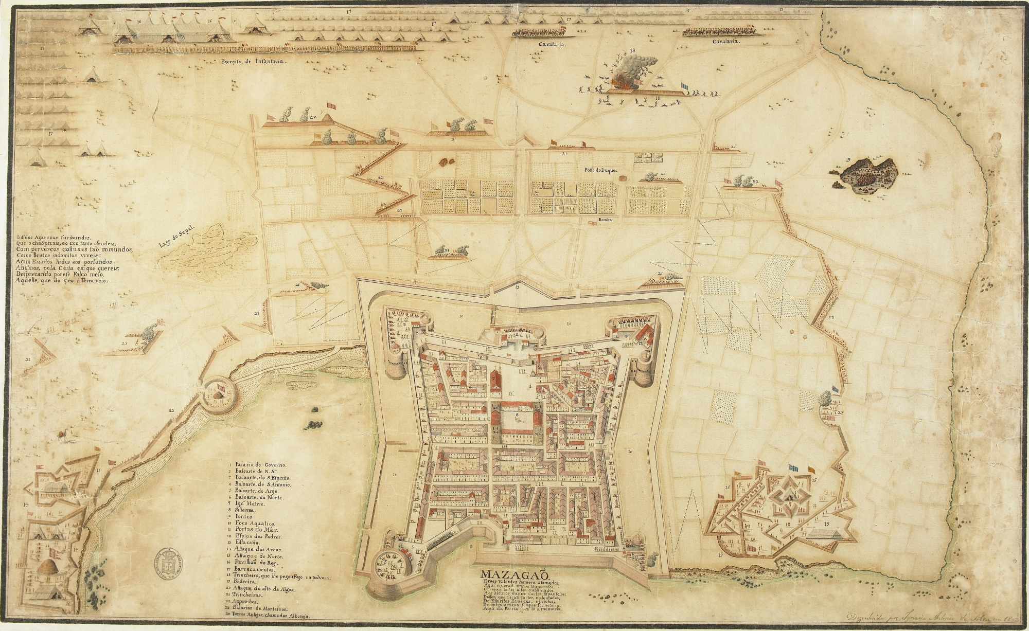 Planta de Mazagão, 1802 — Ignacio António da Silva