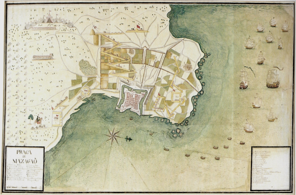 Disposição das tropas do Rei Sidi Mohamed no cerco a Mazagão, 1769