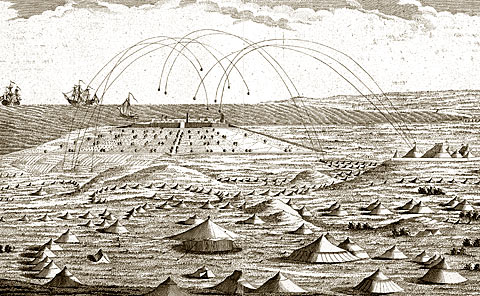Le siège de Mazagan, gravure 1781