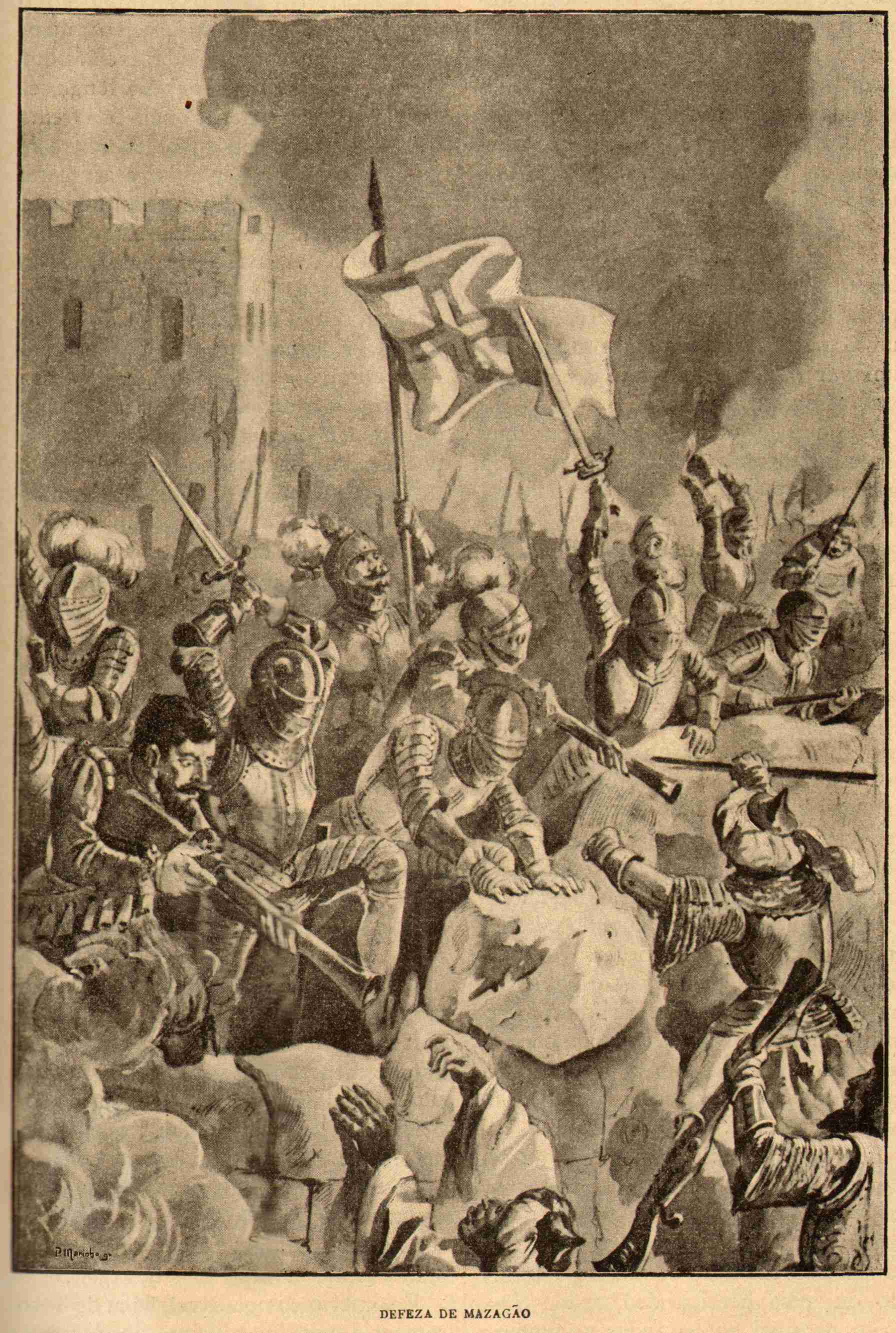 Defesa de Mazagão — Roque Gameiro illustration of the 1562 defence